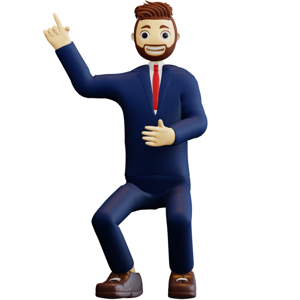 3d karakter zakenman png