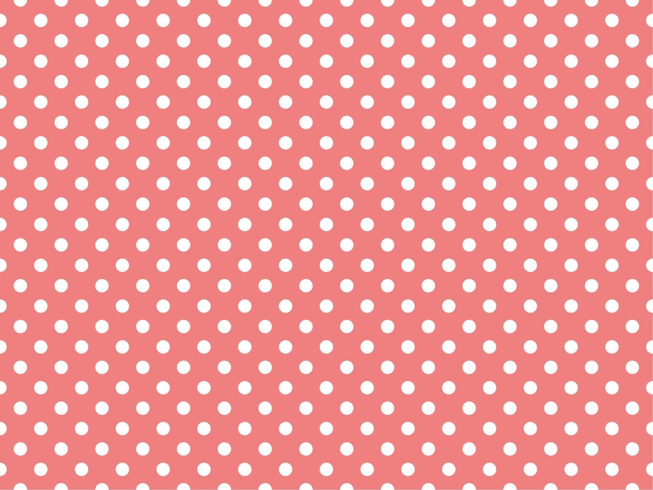 white polka dots over light coral background vector