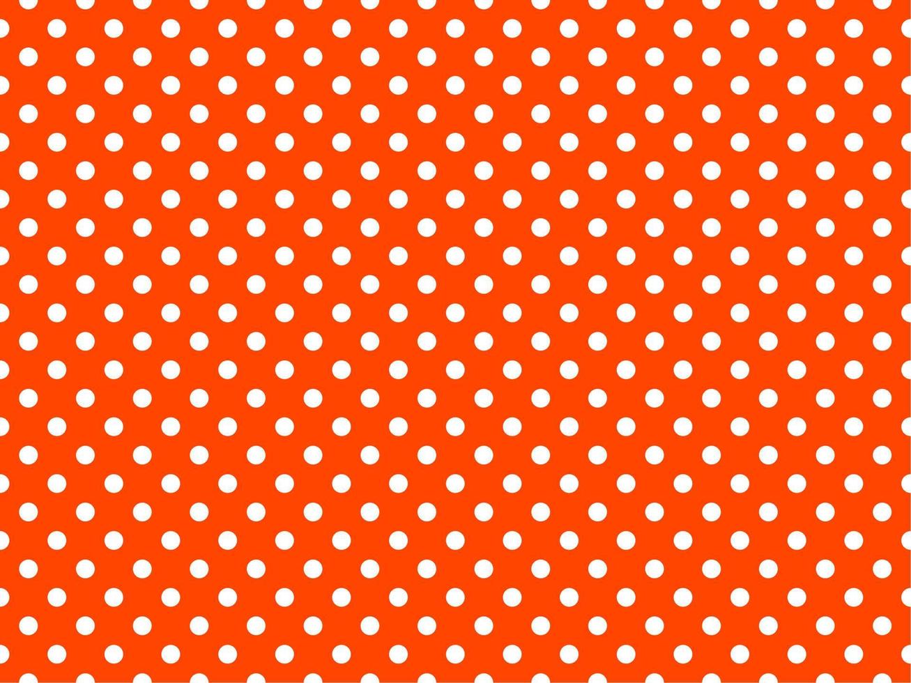 white polka dots over orange red background vector