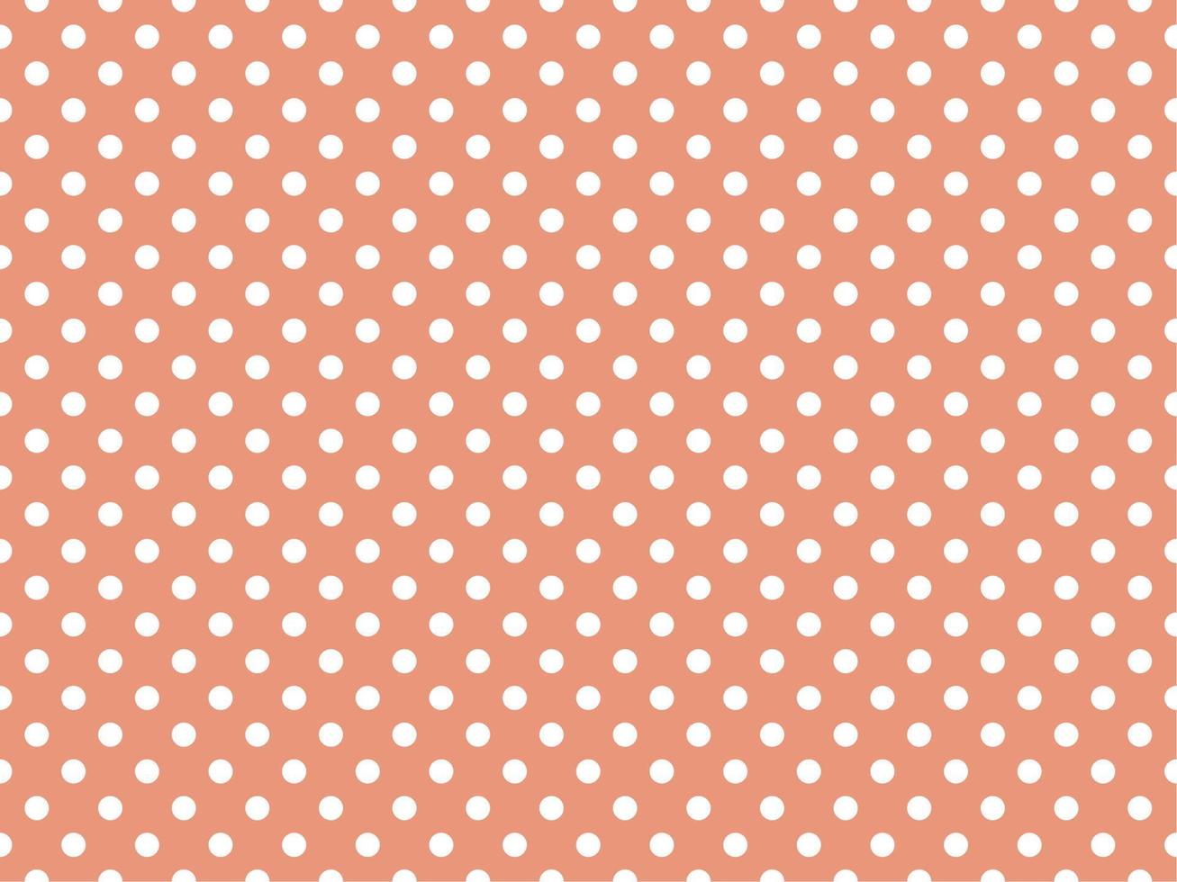 white polka dots over dark salmon background vector