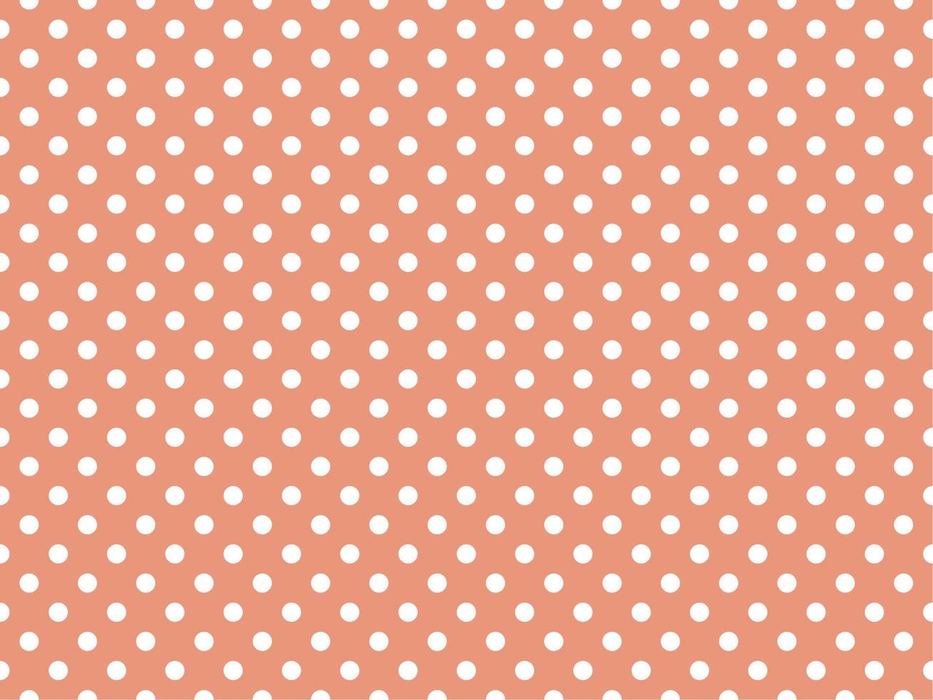 white polka dots over dark salmon background vector