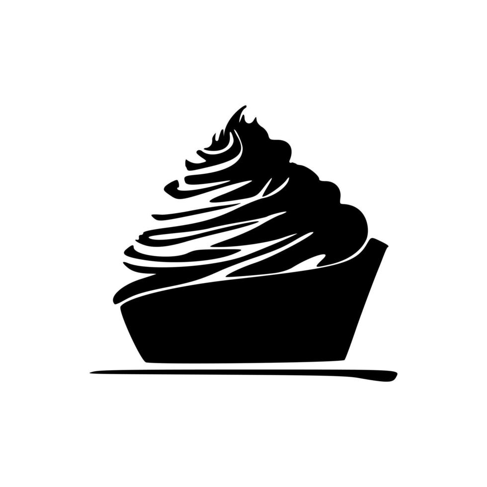 logotipo atractivo de la torta. bueno para las impresiones. vector