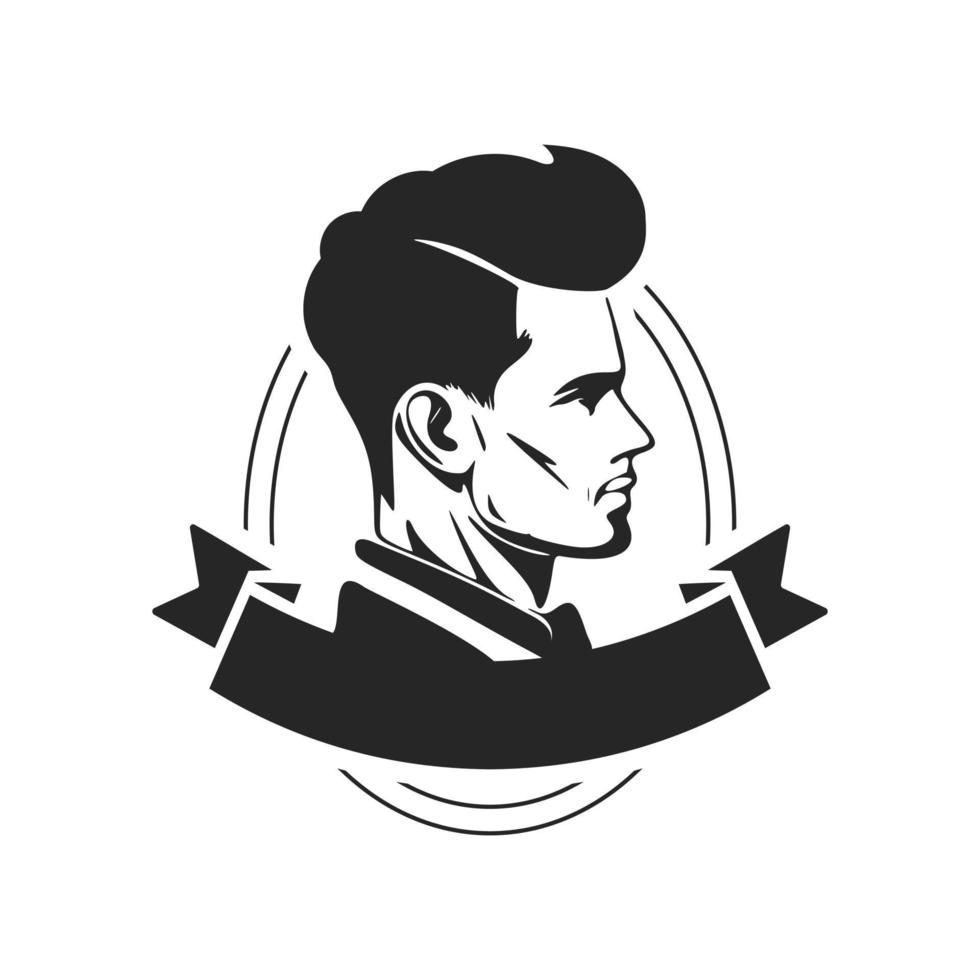 un logotipo en blanco y negro simple pero poderoso que representa a un hombre brutal. estilo minimalista con líneas limpias y un diseño simple pero efectivo. vector