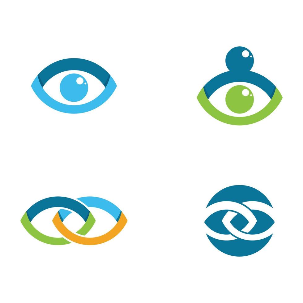 diseño de logotipo de vector de cuidado de los ojos