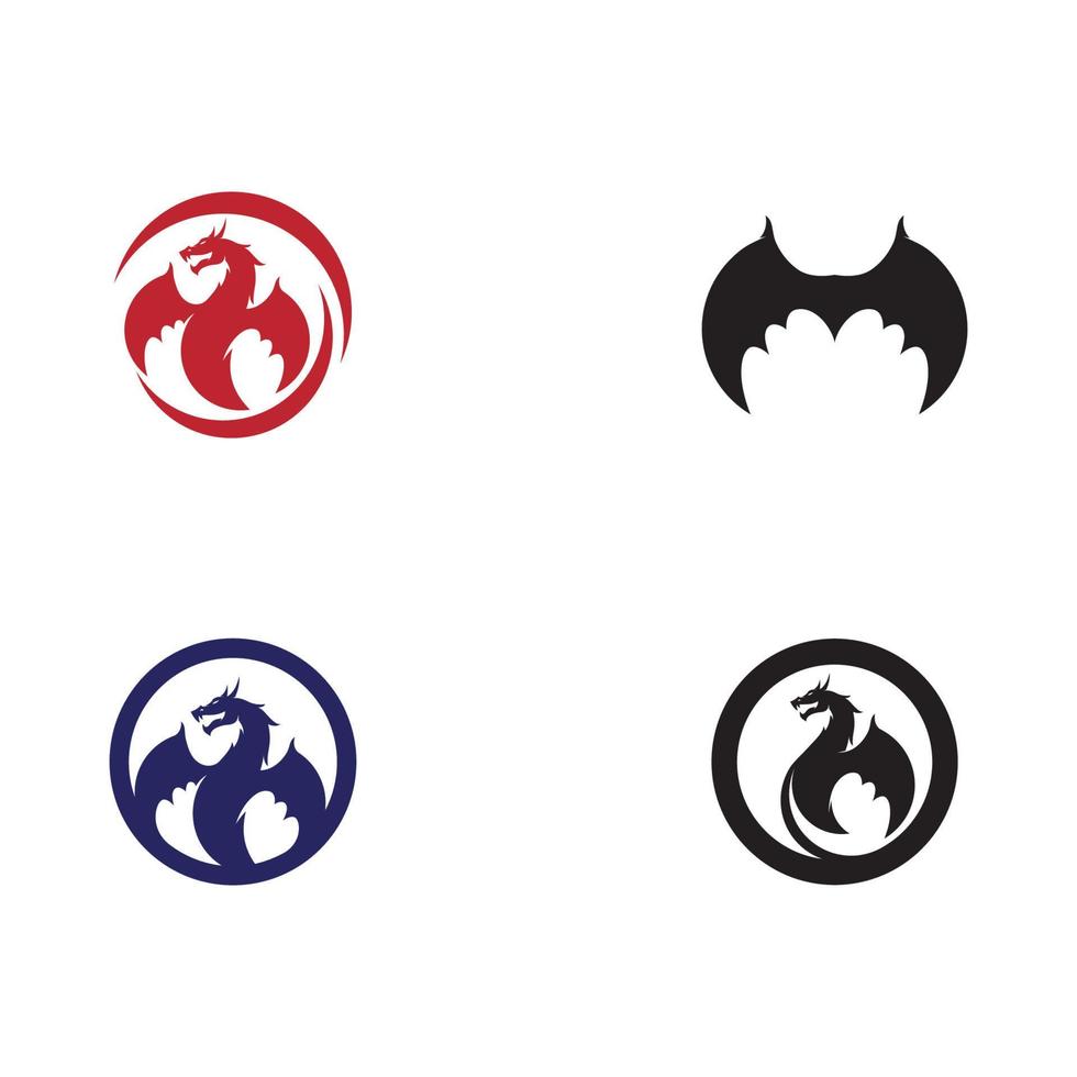 Dragon vector icon illustration