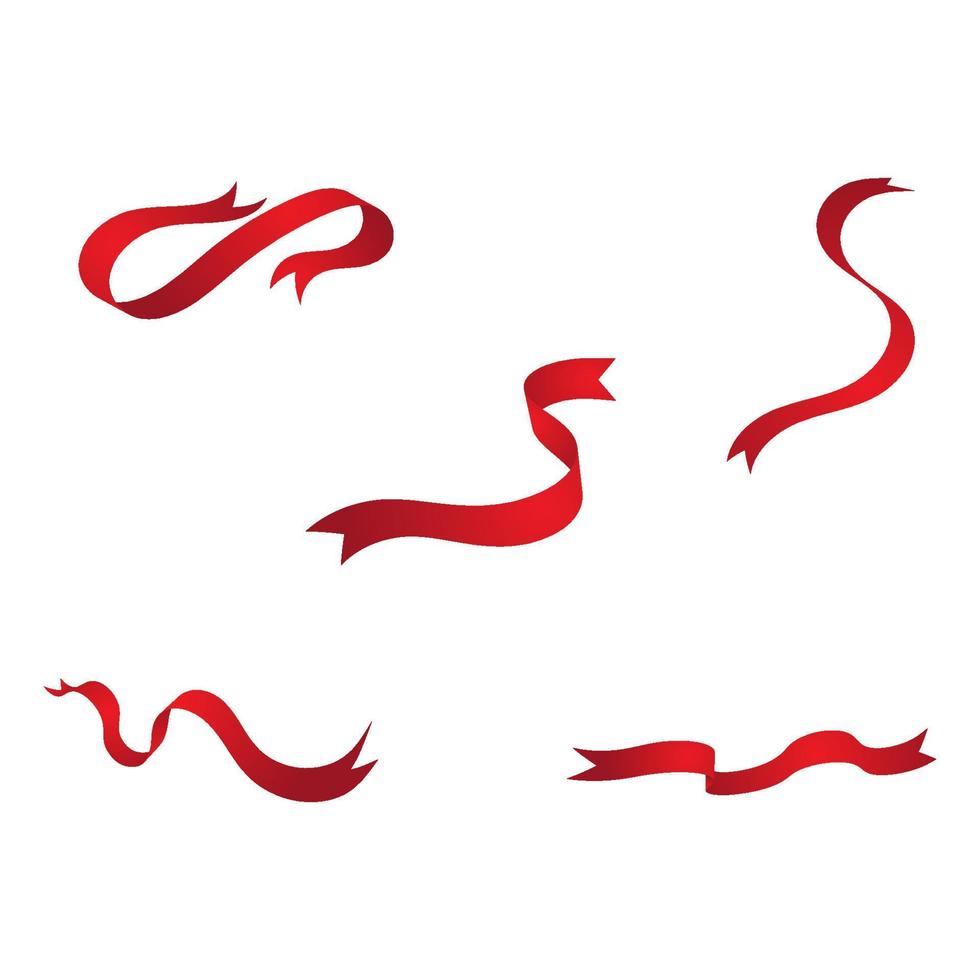 Red ribbon Vector illustration