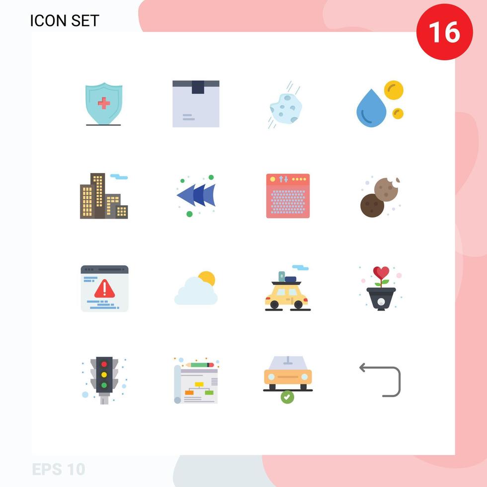 16 Universal Flat Colors Set for Web and Mobile Applications natural oil fish oil shipping fatty acid space Editable Pack of Creative Vector Design Elements