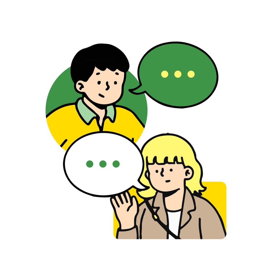 Vector illustration, flat style, businessmen discuss social network, news, social networks, chat, dialogue speech bubbles vector