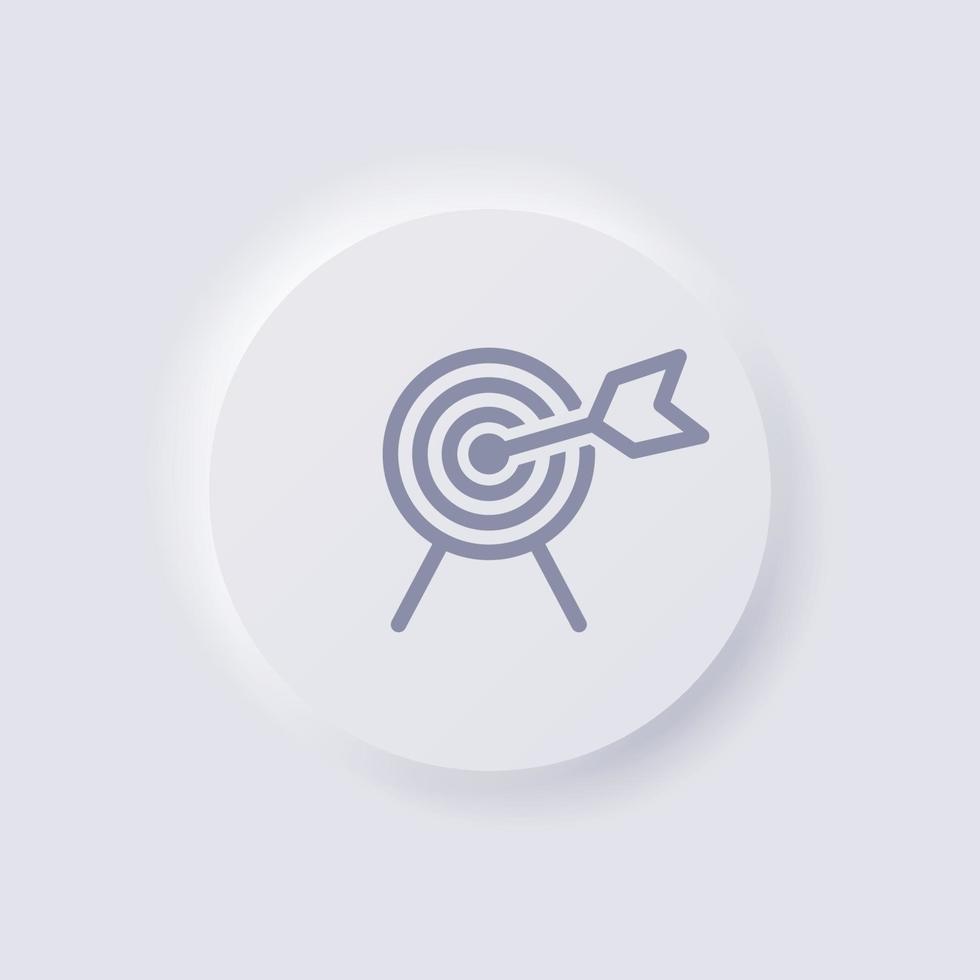 Arrow target Icon, White Neumorphism soft UI Design for Web design, Application UI and more, Button, Vector. vector