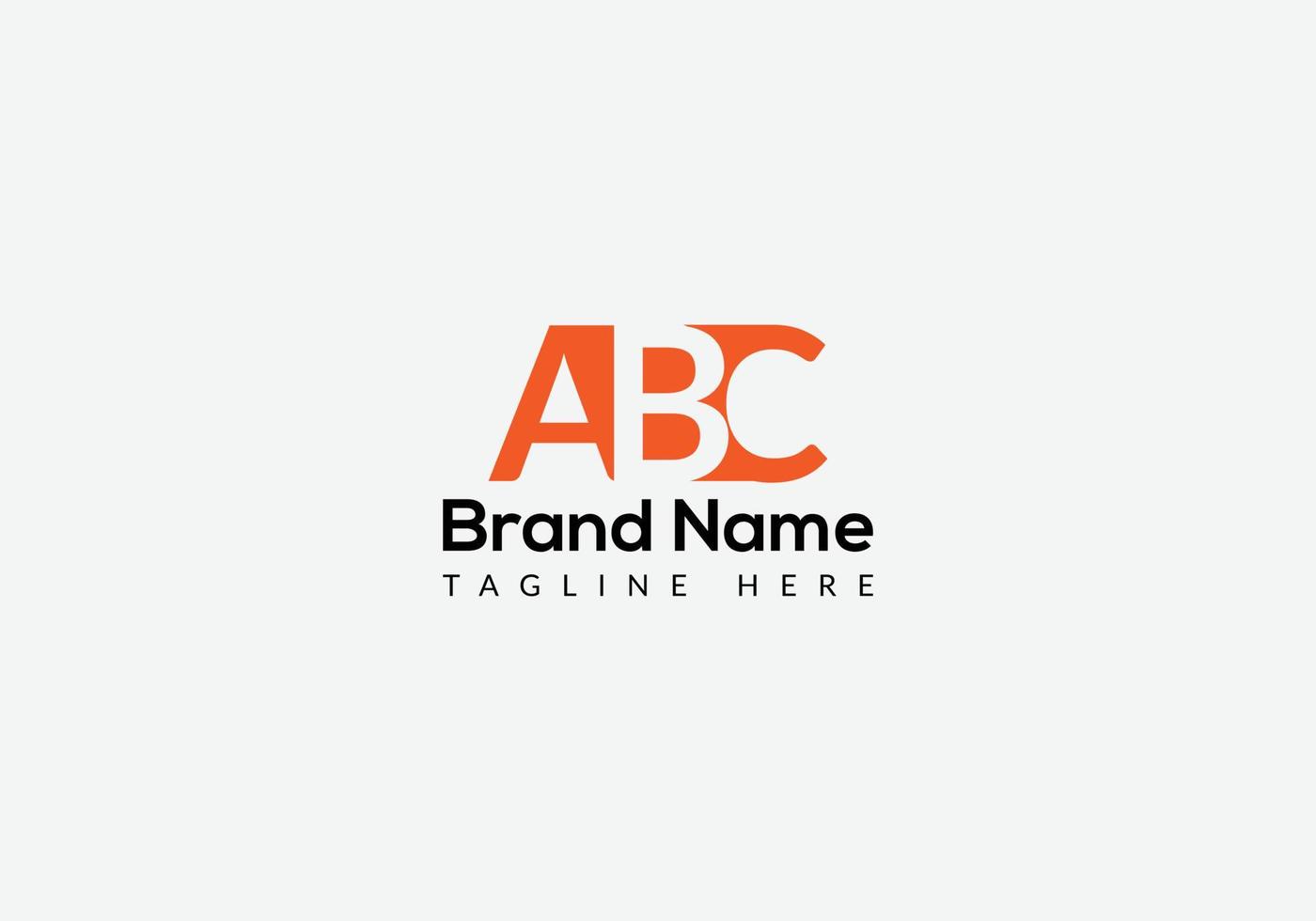 Abstract abc typography logo design vector