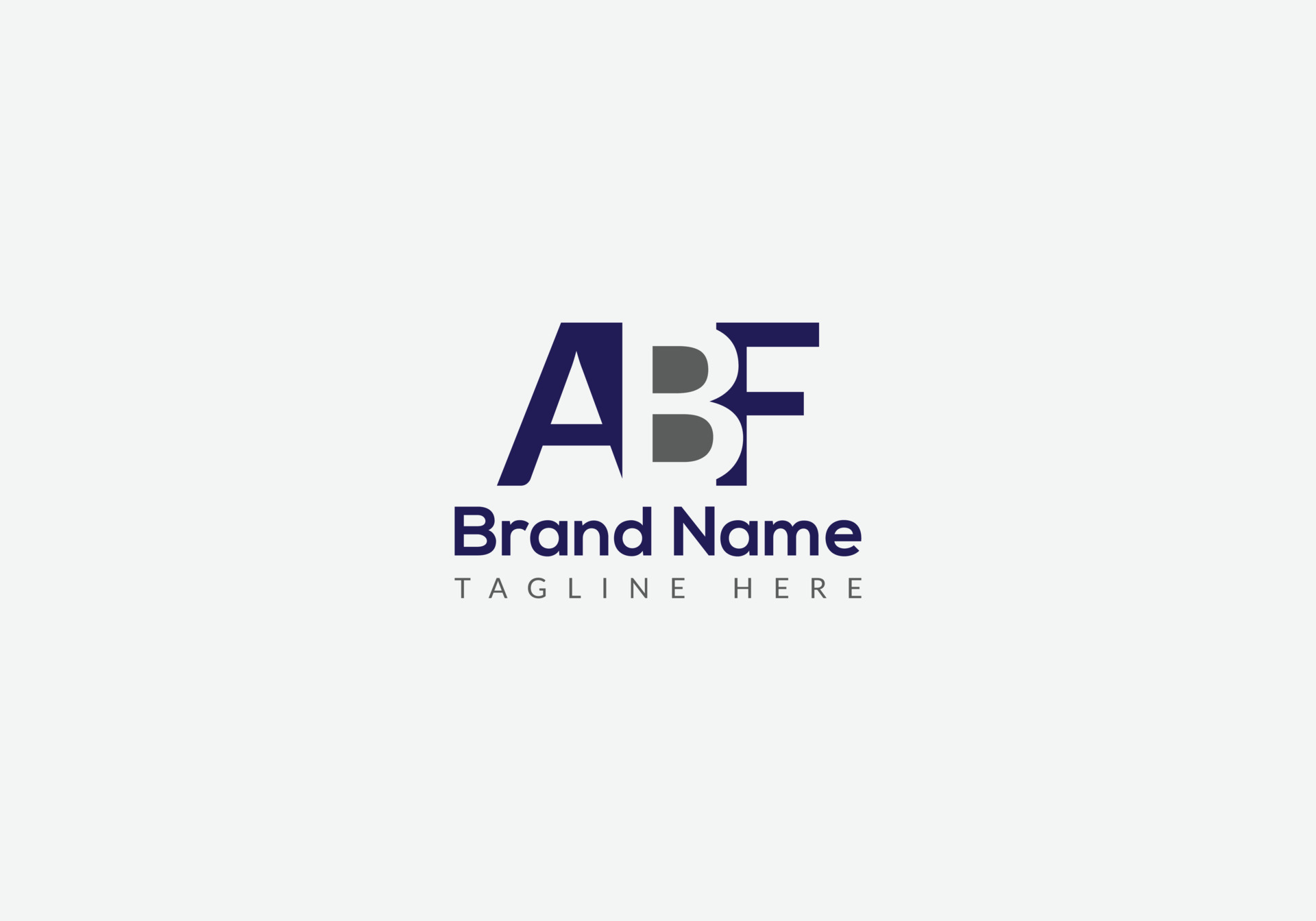 Abstract ABF letter modern initial lettermarks logo design 17376037