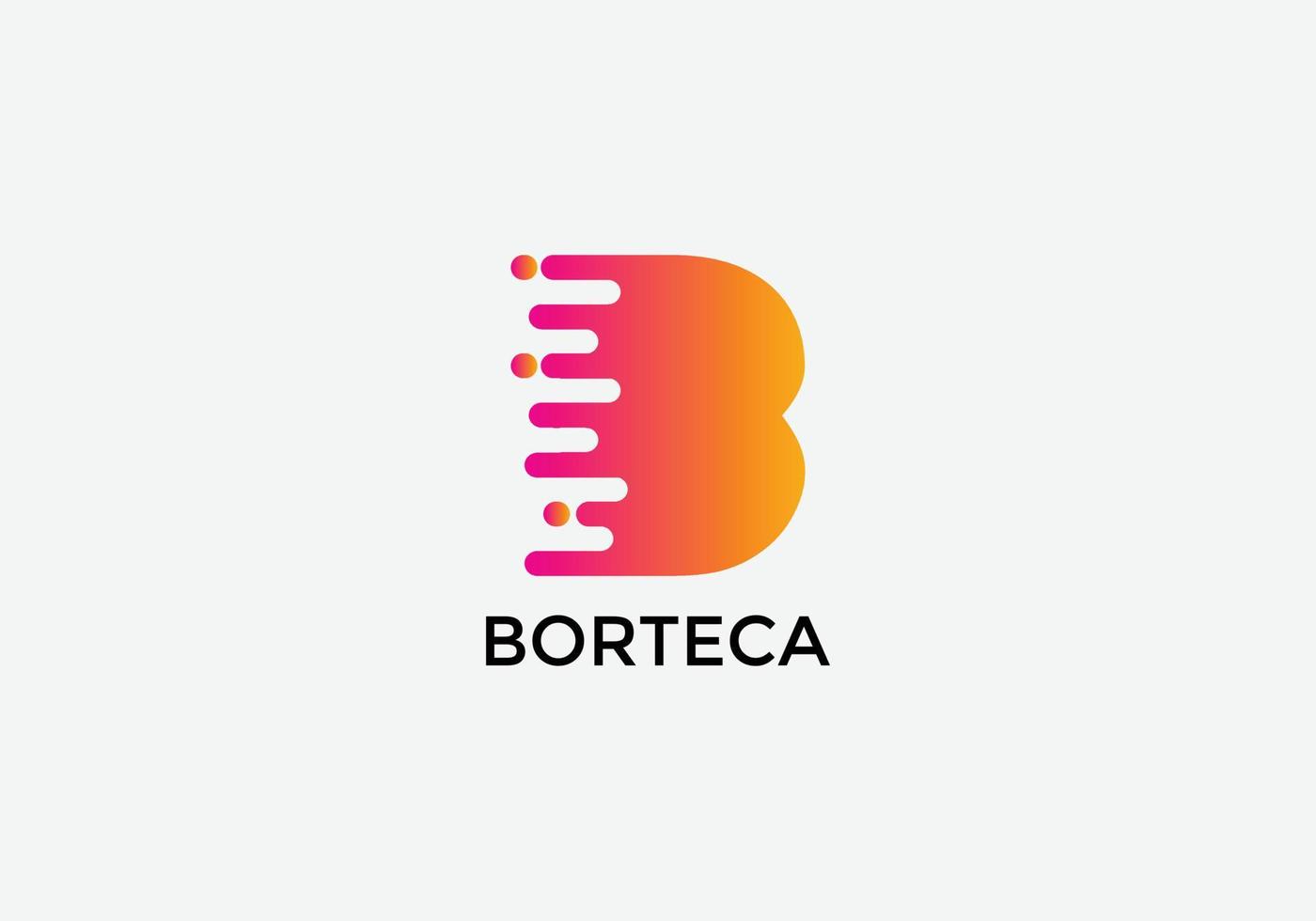 diseño de logotipo inicial moderno con letra b abstracta vector