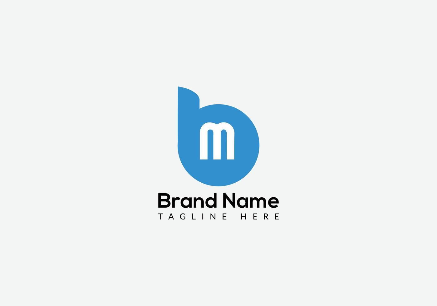 Abstract bm letter modern initial logo design vector