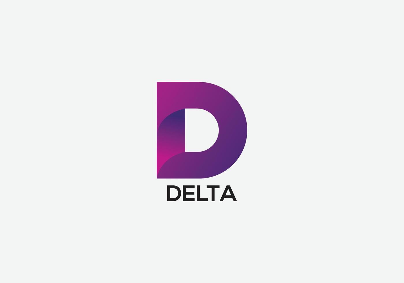 Abstract D letter modern initial lettermarks logo design vector