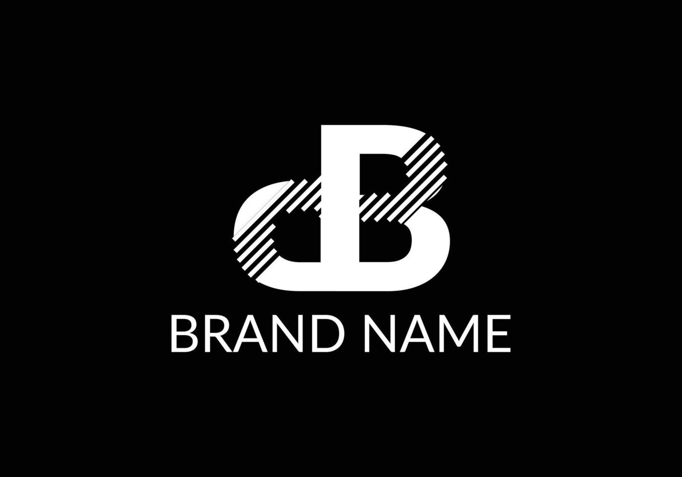 Abstract d b word marks letter marks logo vector