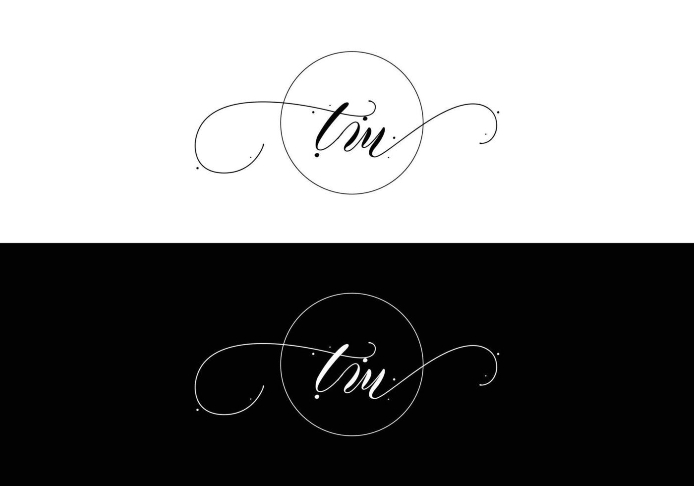 Abstract TM letter initial lettermarks logo design vector