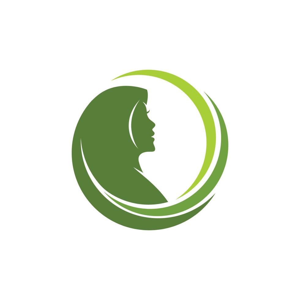 Hijab Logo Template icon illustration vector