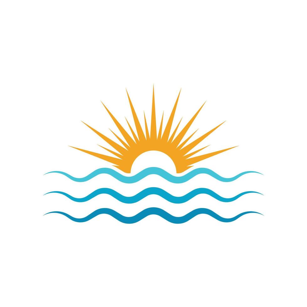 Water wave icon vector