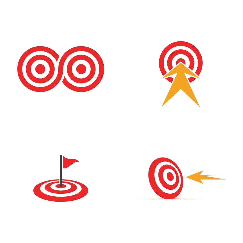 Target logo icon illustration design vector