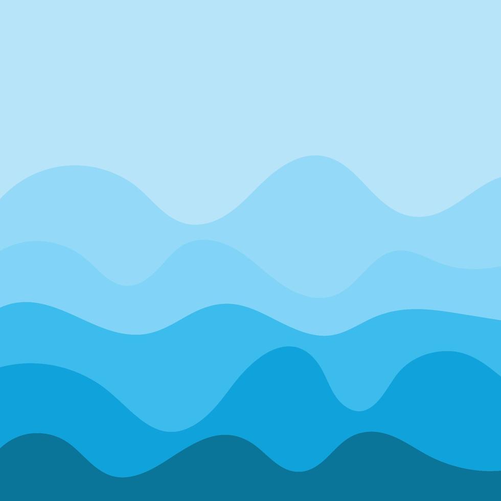 Abstract Water wave design background vector