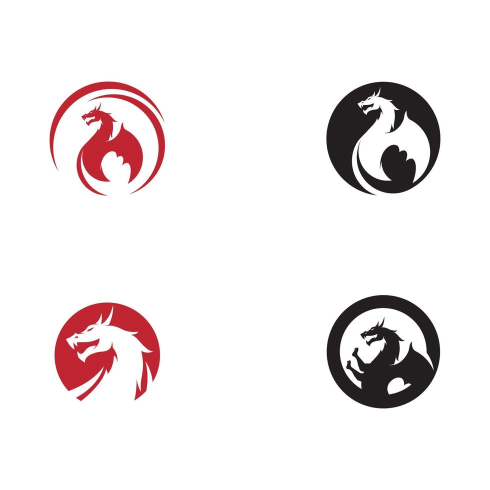 Dragon vector icon illustration