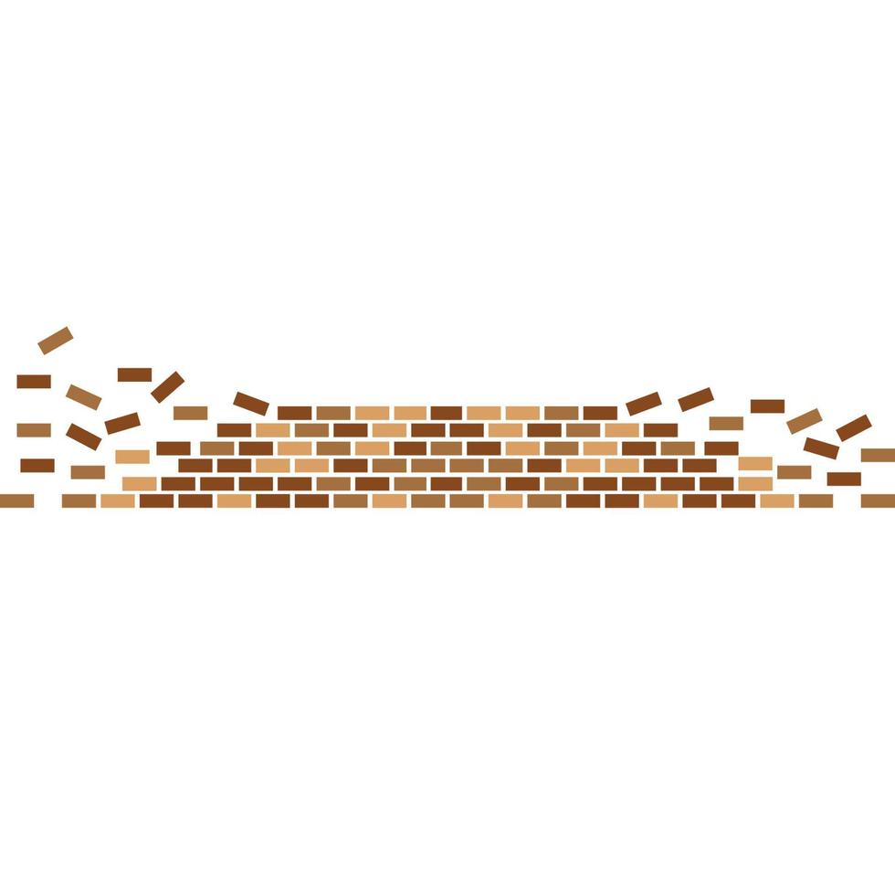 Brick wall icon vector