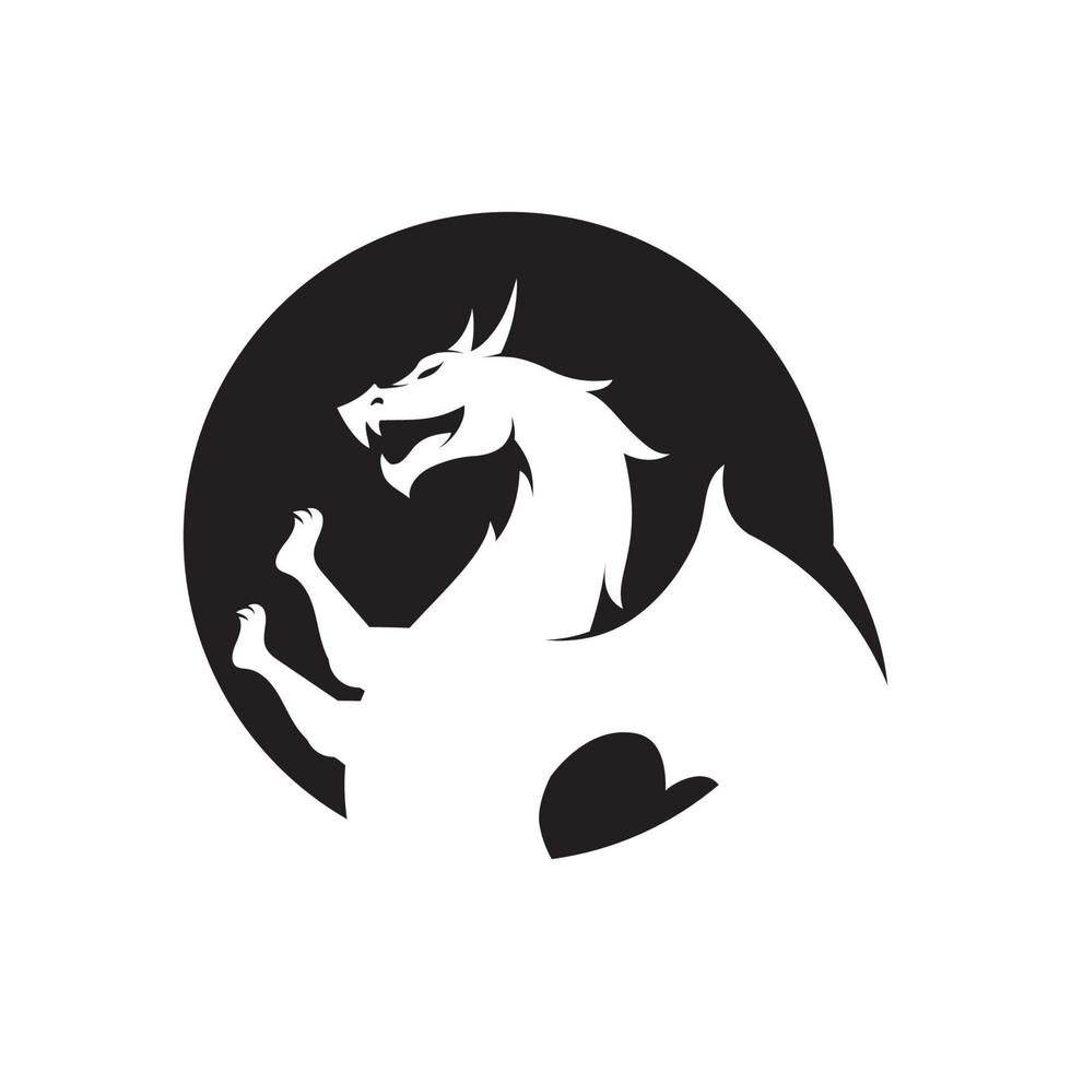 Dragon vector icon illustration