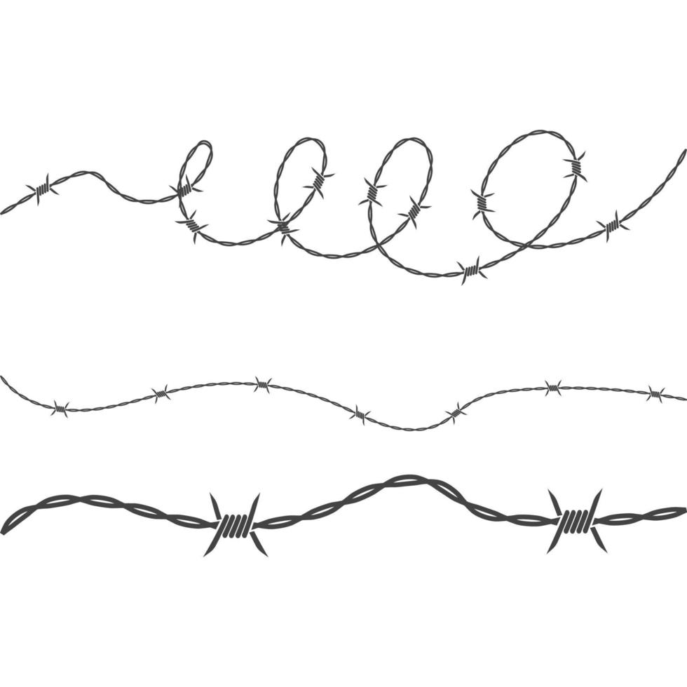 barbed wire vector illustration