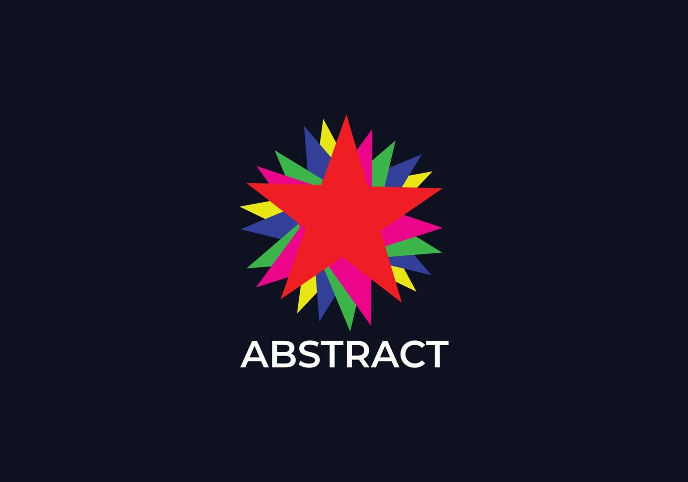 Abstract vector shape star logo design