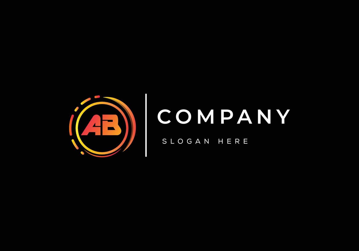 Abstract AB letter modern initial lettermarks logo design vector