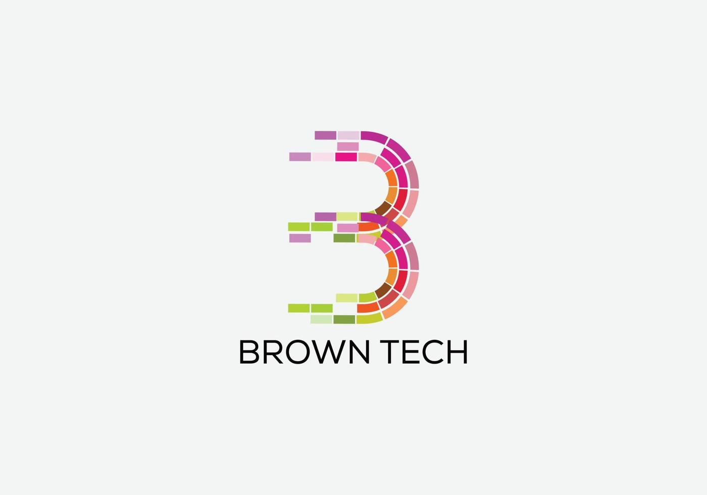diseño de logotipo inicial moderno con letra b abstracta vector