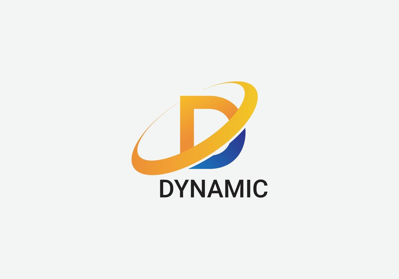 Abstract D letter modern initial lettermarks logo design vector