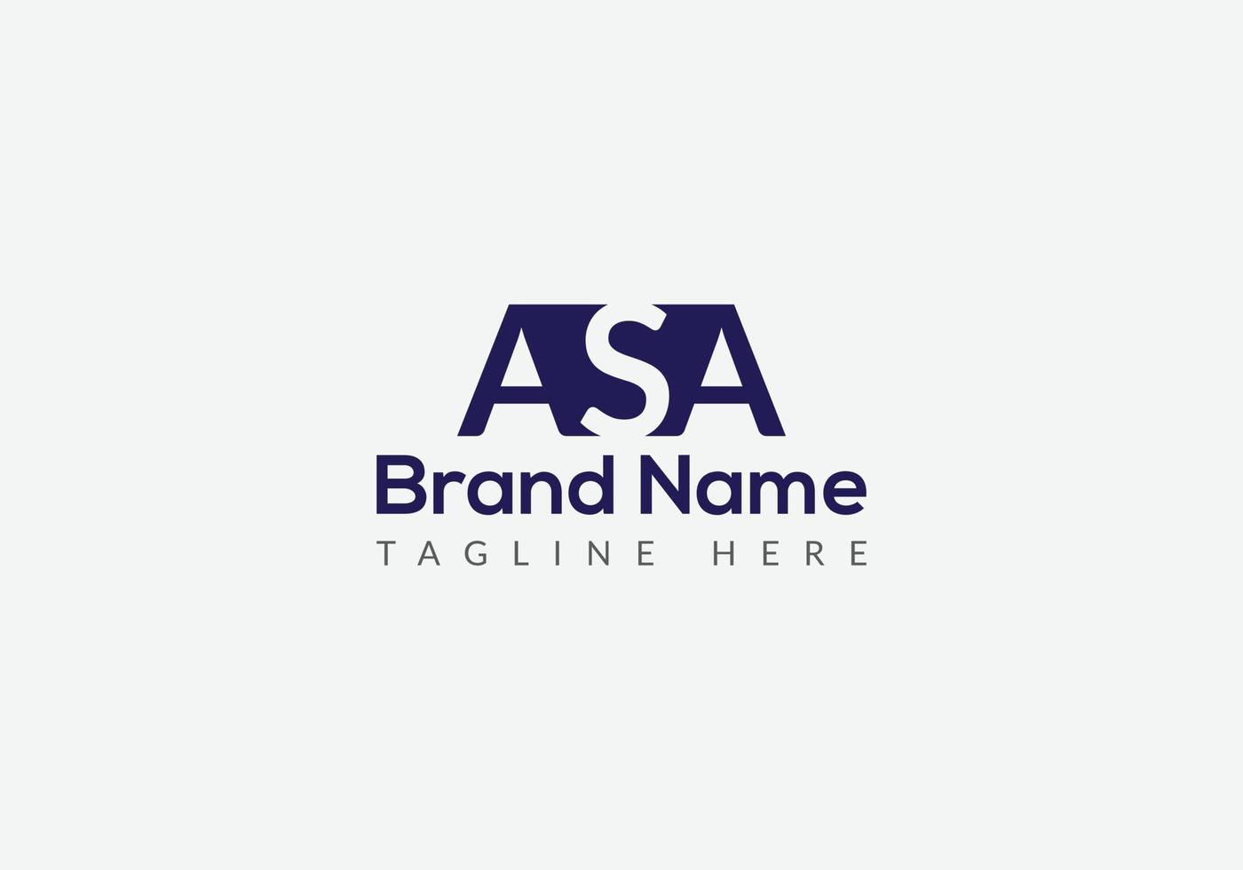 Abstract ASA letter modern initial lettermarks logo design vector