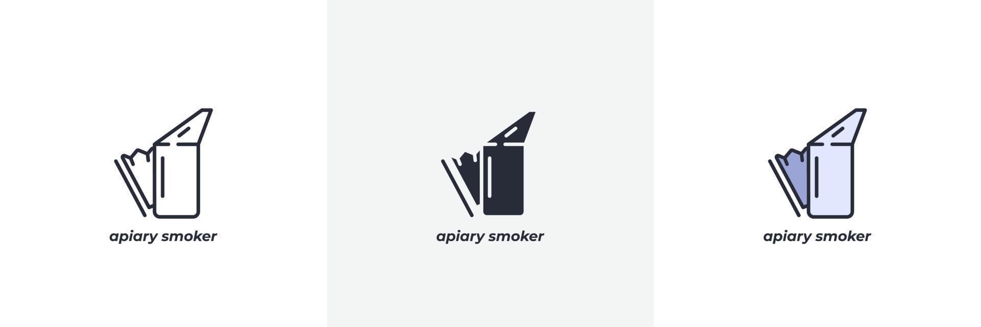 apiary smoker icon. Line, solid and filled outline colorful version, outline and filled vector sign. Idea Symbol, logo illustration. Vector graphics