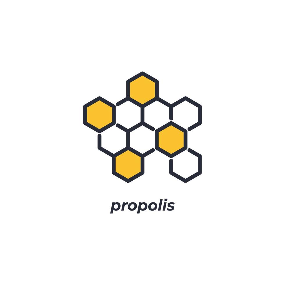 Vector sign propolis symbol is isolated on a white background. icon color editable.