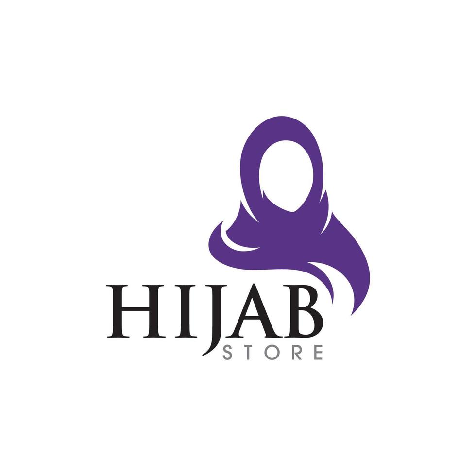 Hijab Logo Template icon illustration vector