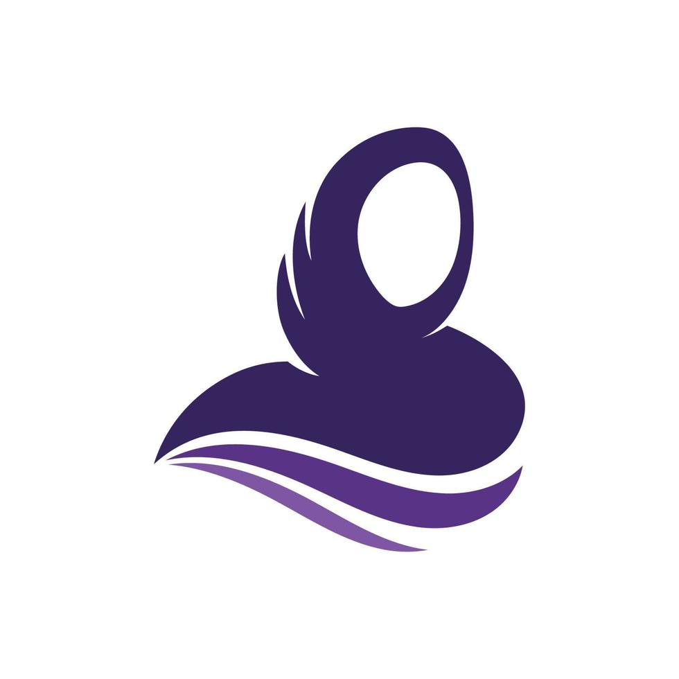 Hijab Logo Template icon illustration vector