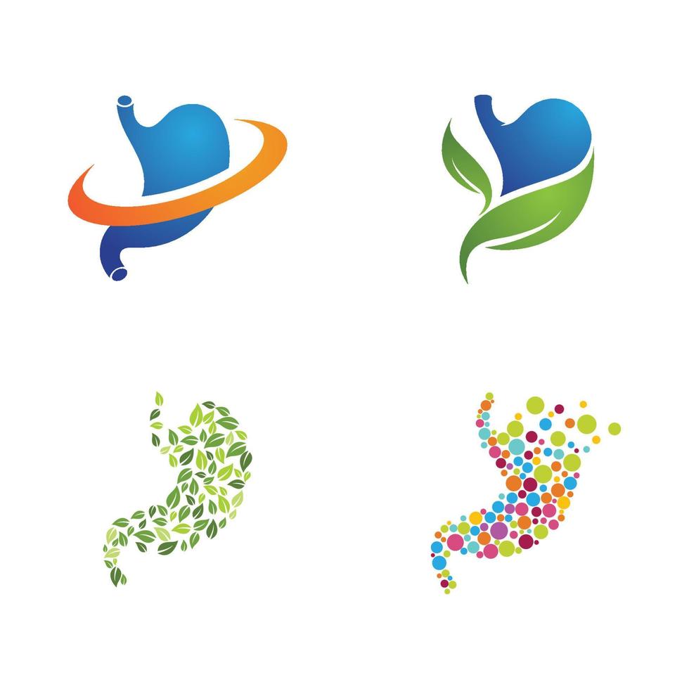 stomach care icon designs vector