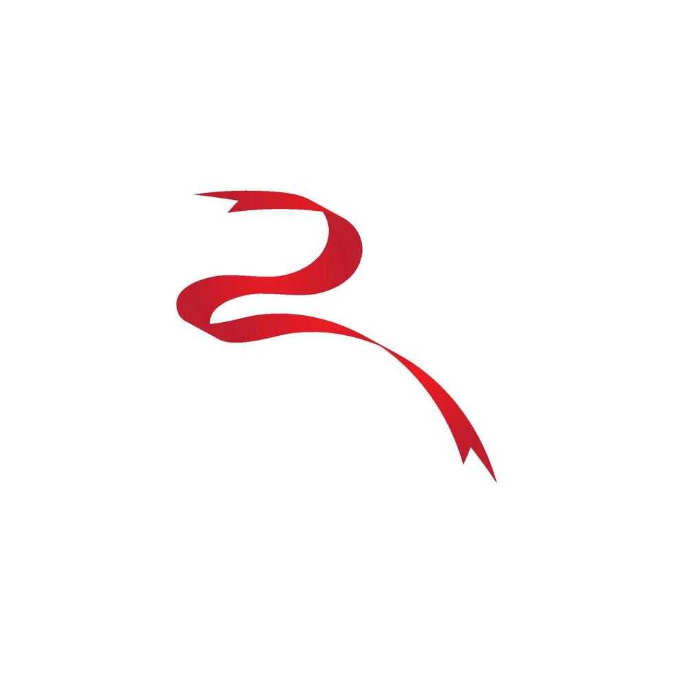 Red ribbon Vector illustration