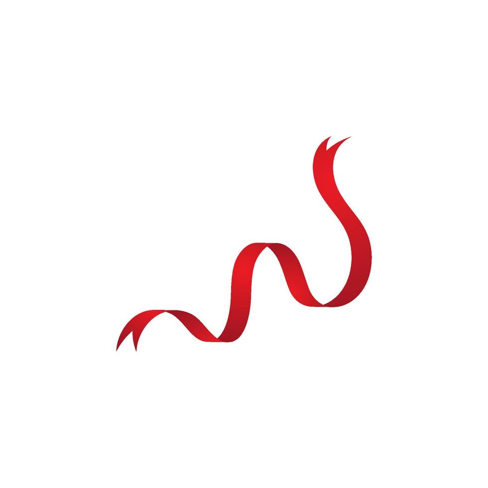 Red ribbon Vector illustration