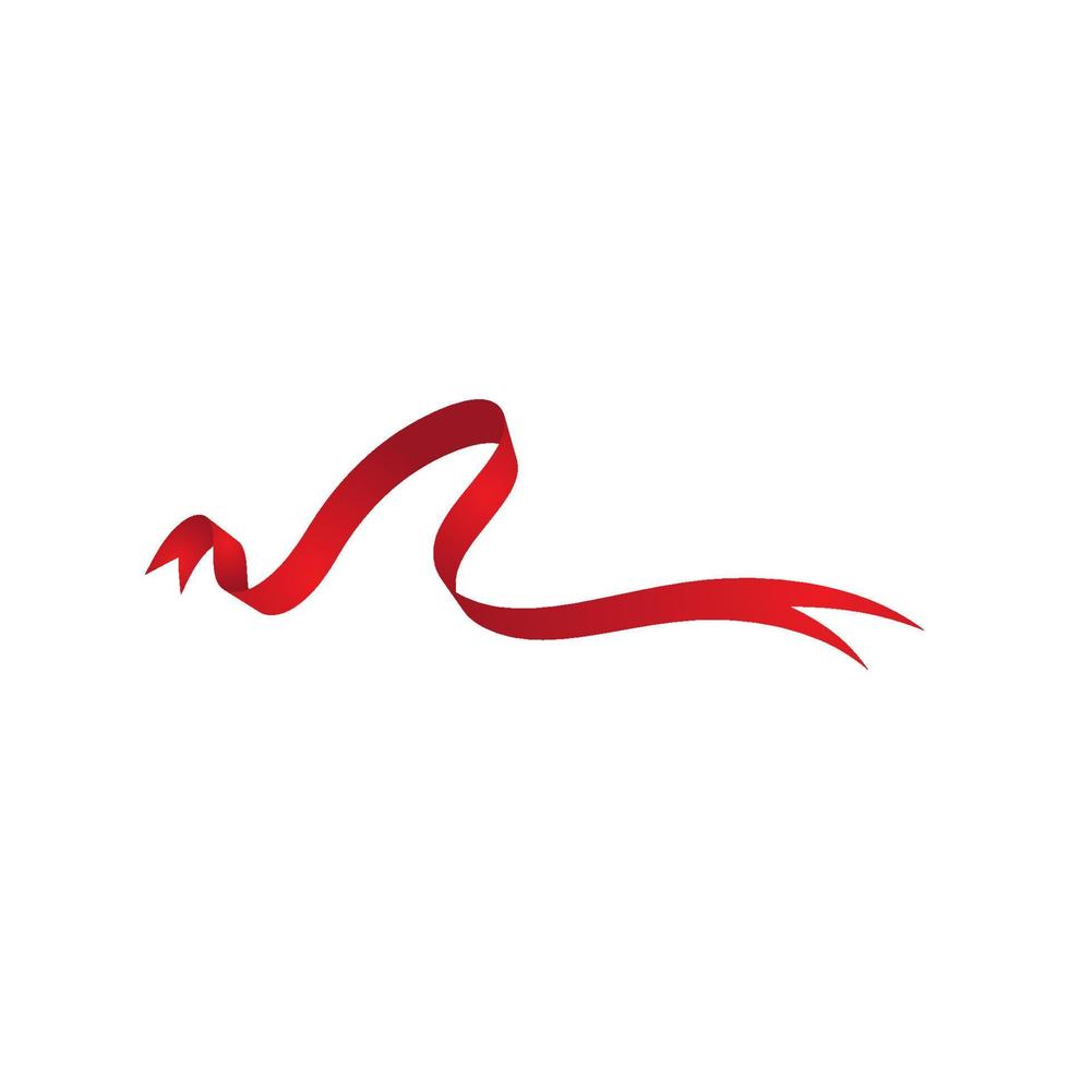 Red ribbon Vector illustration