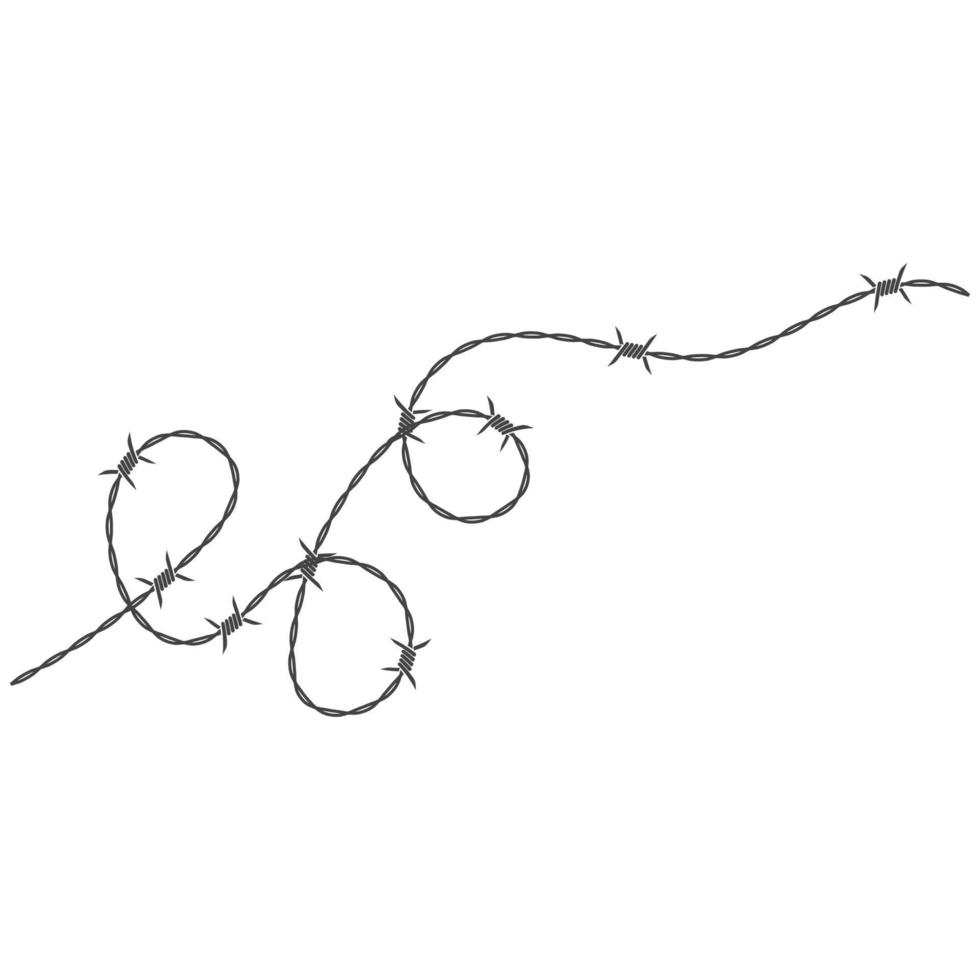 barbed wire vector illustration