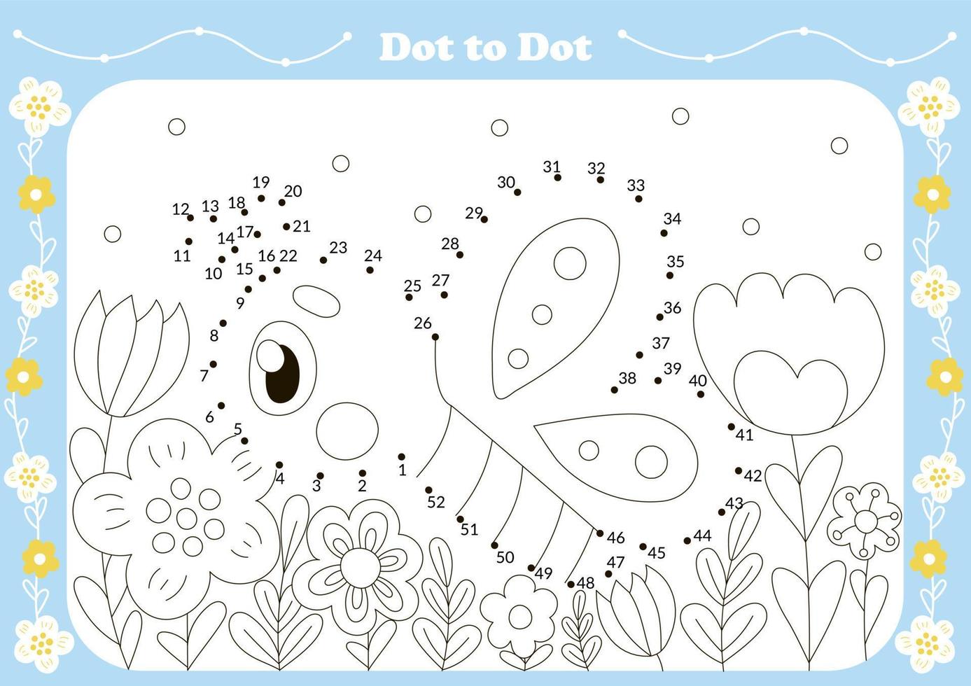 Free Online Printable Kids Games - Butterfly Dot To Dot  Dot to dot puzzles,  Kids math worksheets, Preschool math worksheets