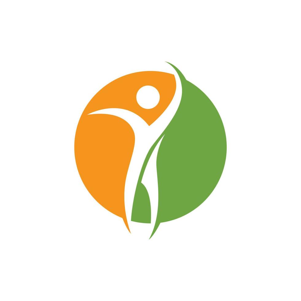 Human character logo sign vector