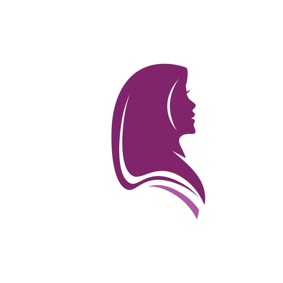 Hijab Logo Template icon illustration vector