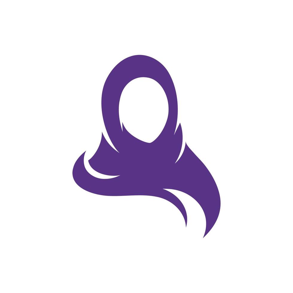 ilustración de icono de plantilla de logotipo de hijab vector
