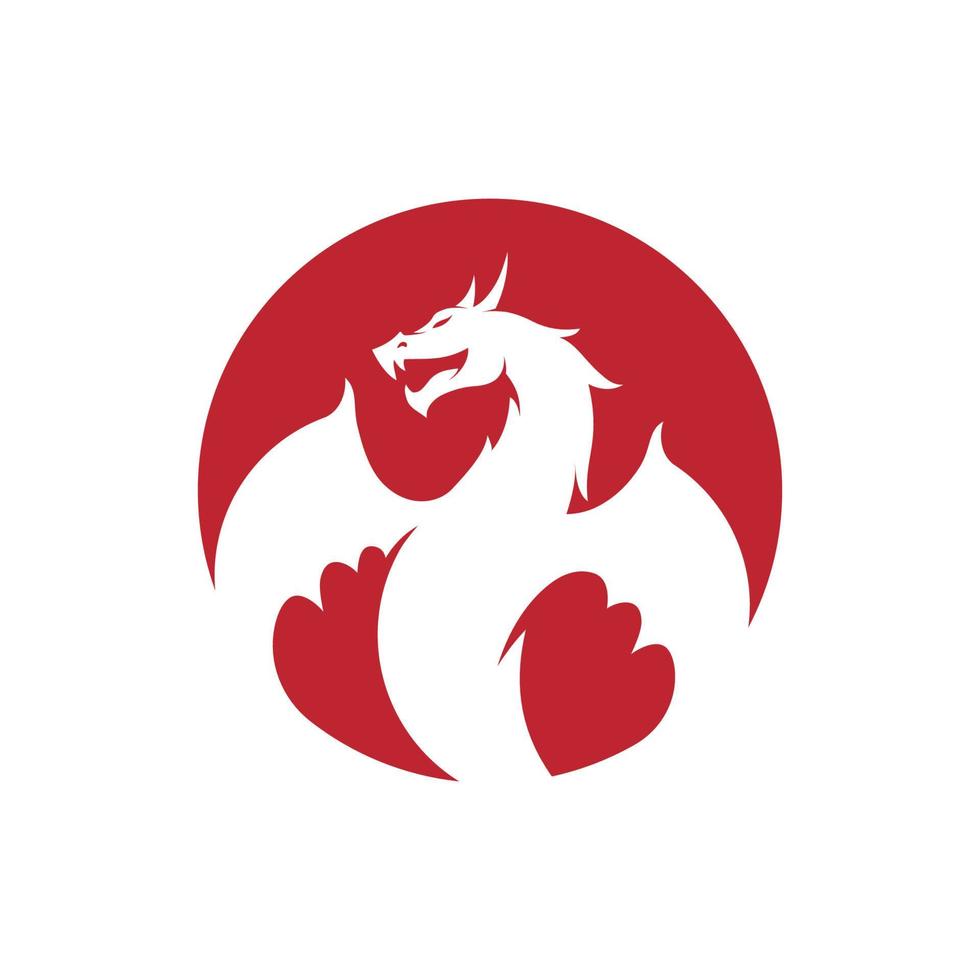 Dragon vector icon illustration