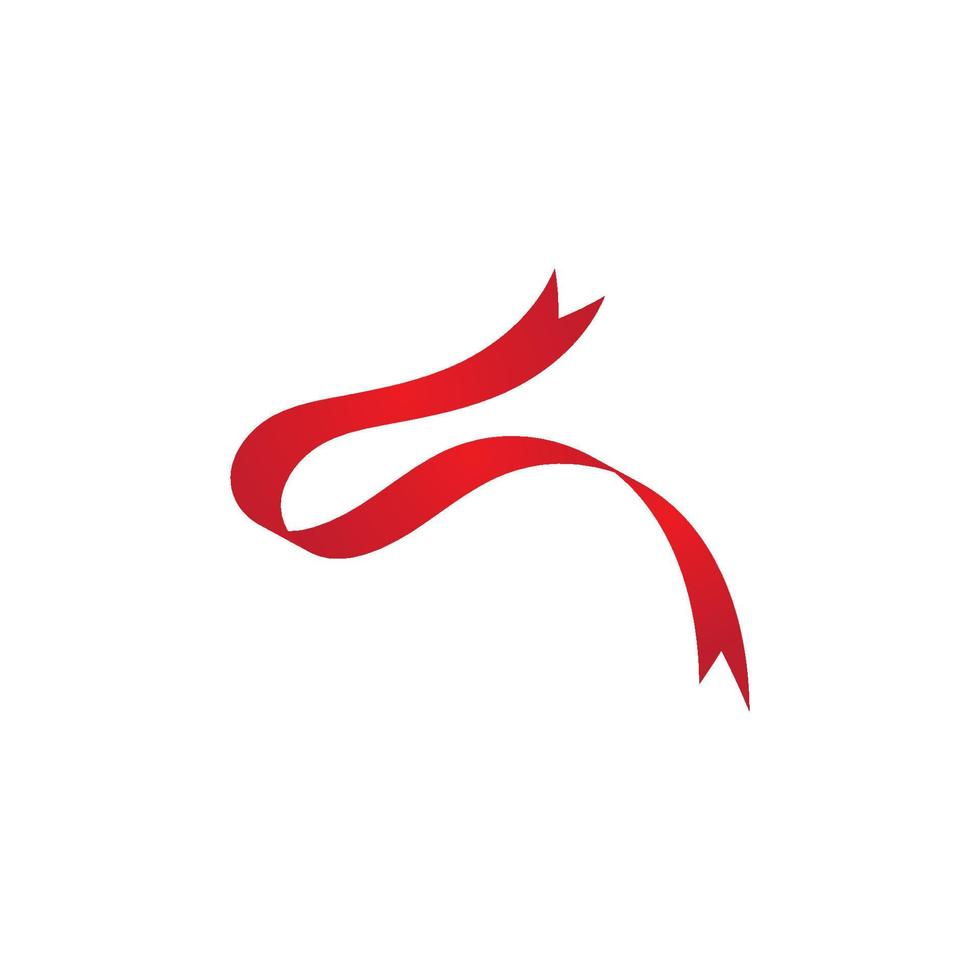 Red ribbon Vector illustration