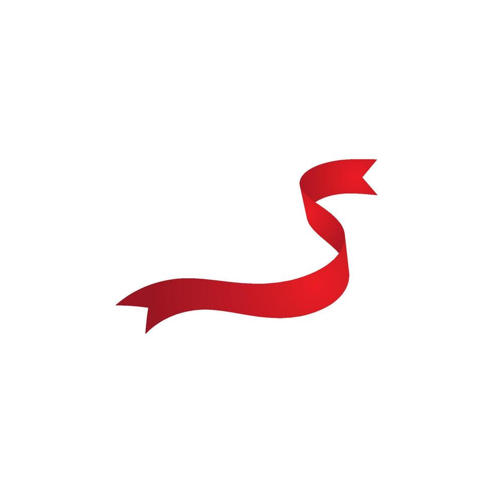 Red ribbon Vector illustration