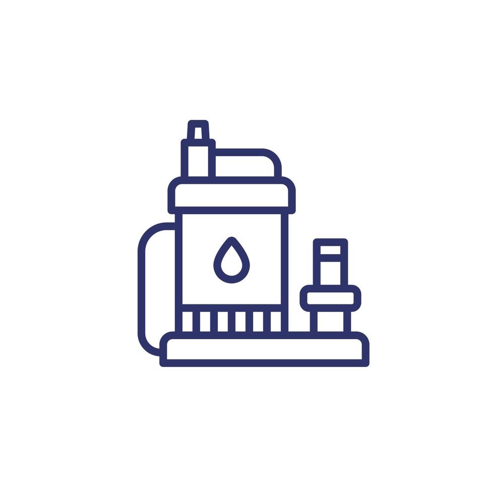 sump pump line icon on white vector